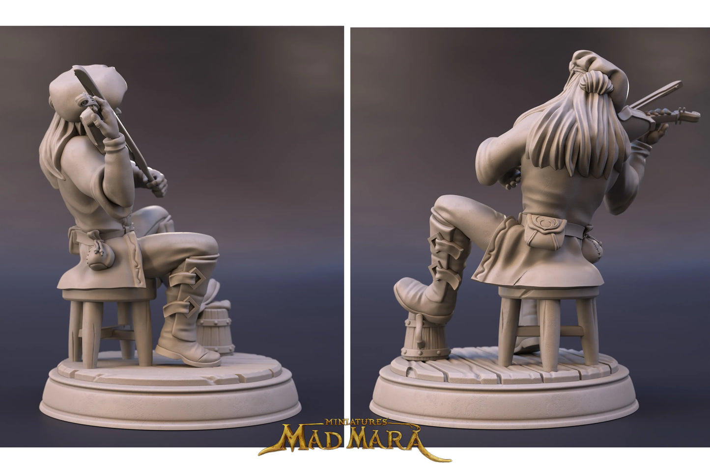 Mad Mara Miniatures - Elf Bard - DnD/TTRPG Figure/Miniature