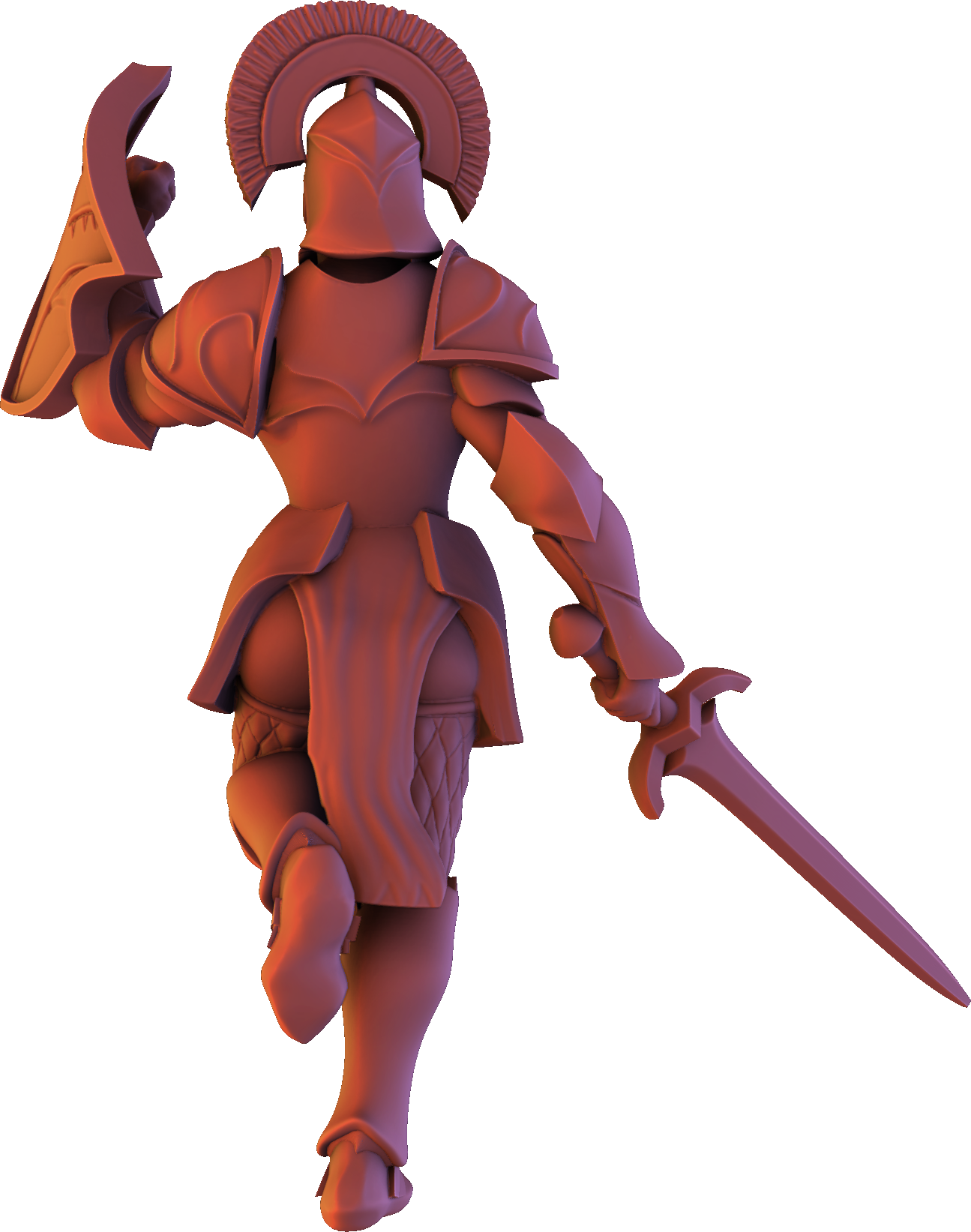 Dinoworld - Kingdoms #4 - Swordsman w/Shield - DnD/Pathfinder/TTRPG Figure