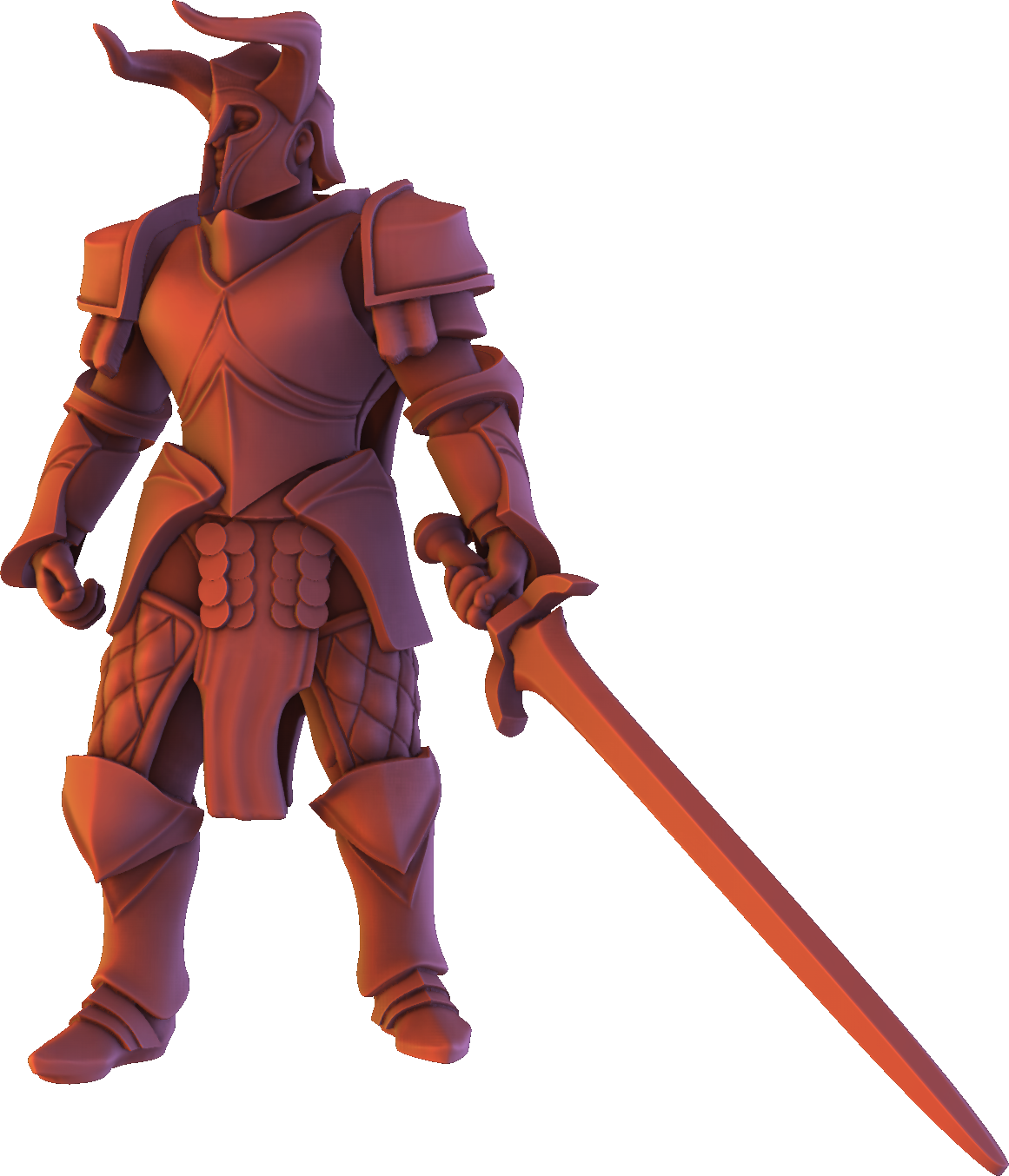 Dinoworld - Kingdoms #4 - Swordsman - DnD/Pathfinder/TTRPG Figure