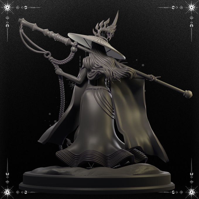Black Fins Miniatures - Shen, Spirit of Mysticism - 75mm Pin Up/Figure/Model/Diorama
