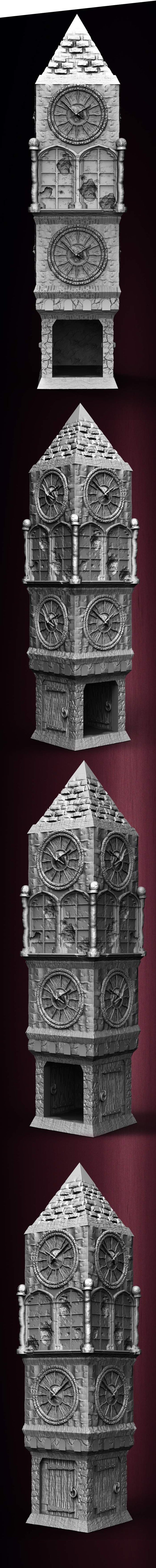 Slope3D - Clocktower (Vampire) Dice Tower - DnD/TTRPG/Roleplaying/Wargames