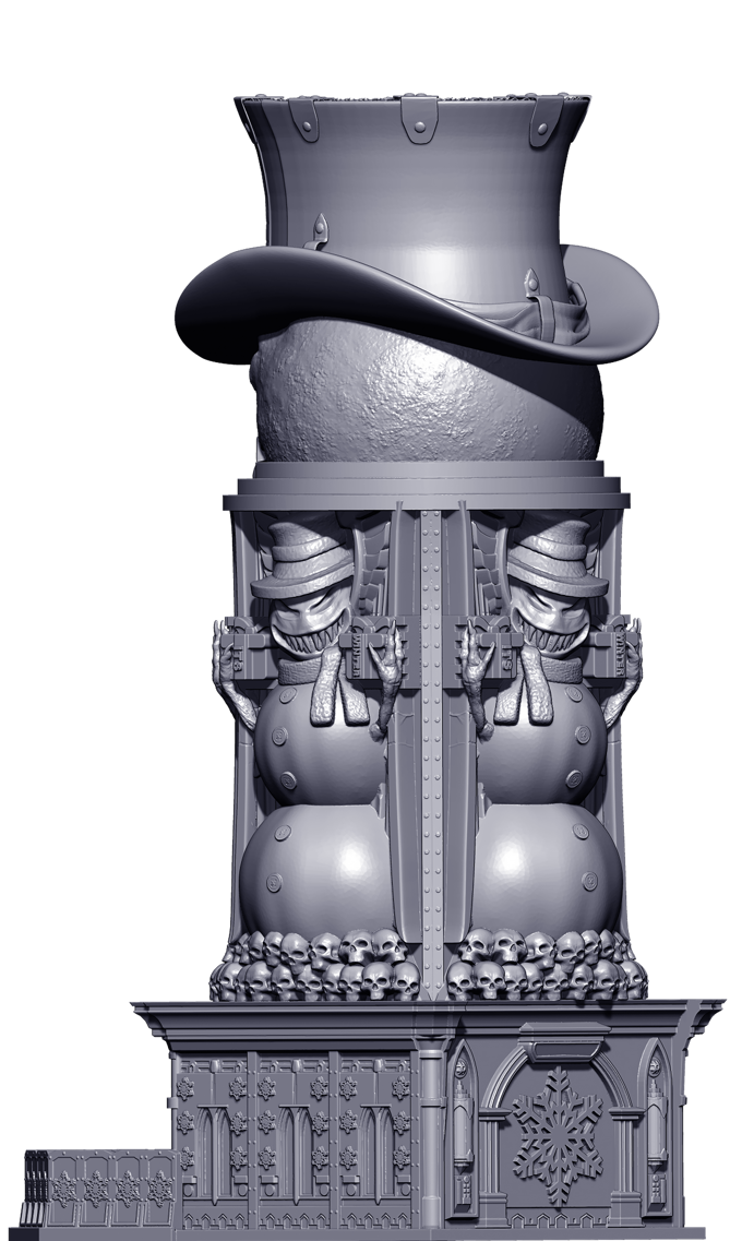 Slope3D - Snowman Dice Tower - DnD/TTRPG/Roleplaying/Wargames