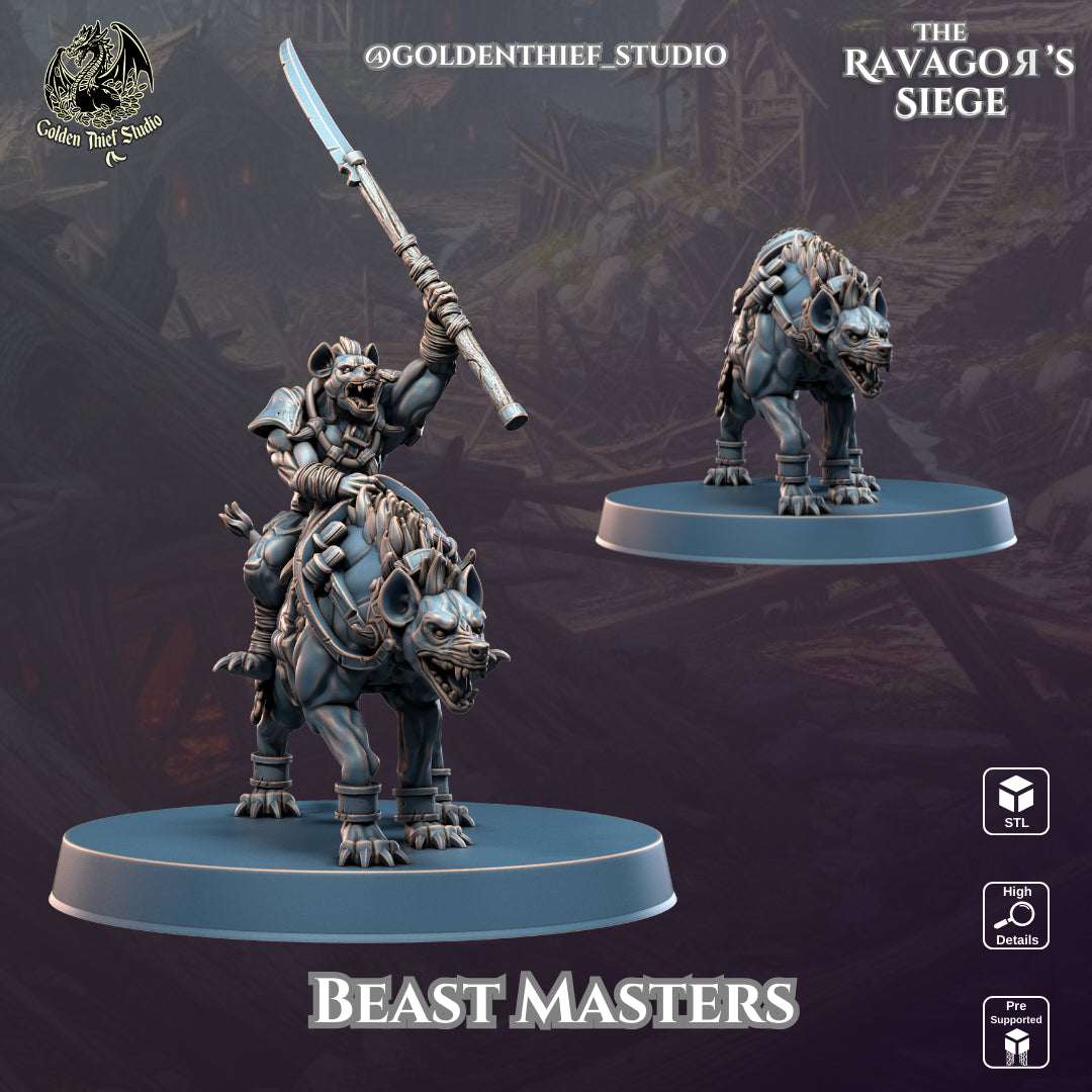 Golden Thief Studio - Gnoll Beastmasters - DnD/TTRPG Figure/Miniature