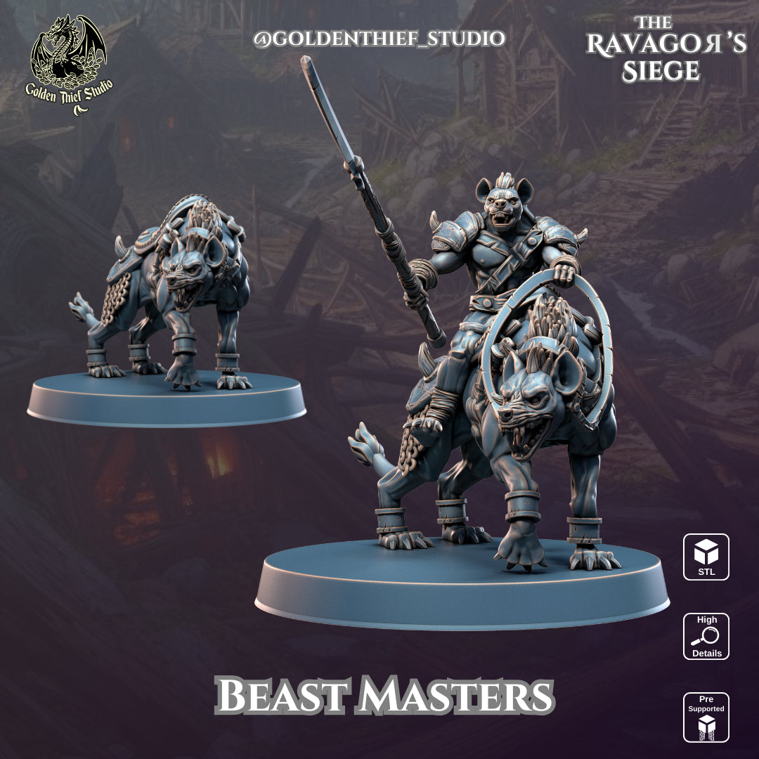 Golden Thief Studio - Gnoll Beastmasters - DnD/TTRPG Figure/Miniature