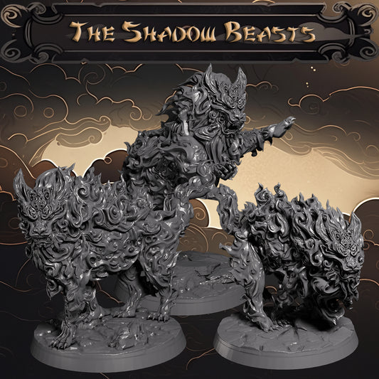 Mojibake - Battle for Xiuyu - Shadow Elemental Beasts - DnD/TTRPG Figure/Miniature - Helios3DPrinting