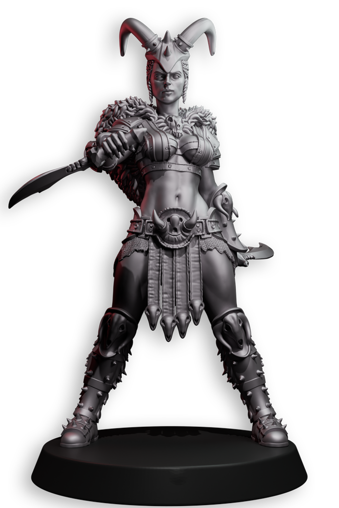 Lady Miniatures - Valka Skullcrusher #2 - 75mm Pin Up/Figure/Model/Diorama
