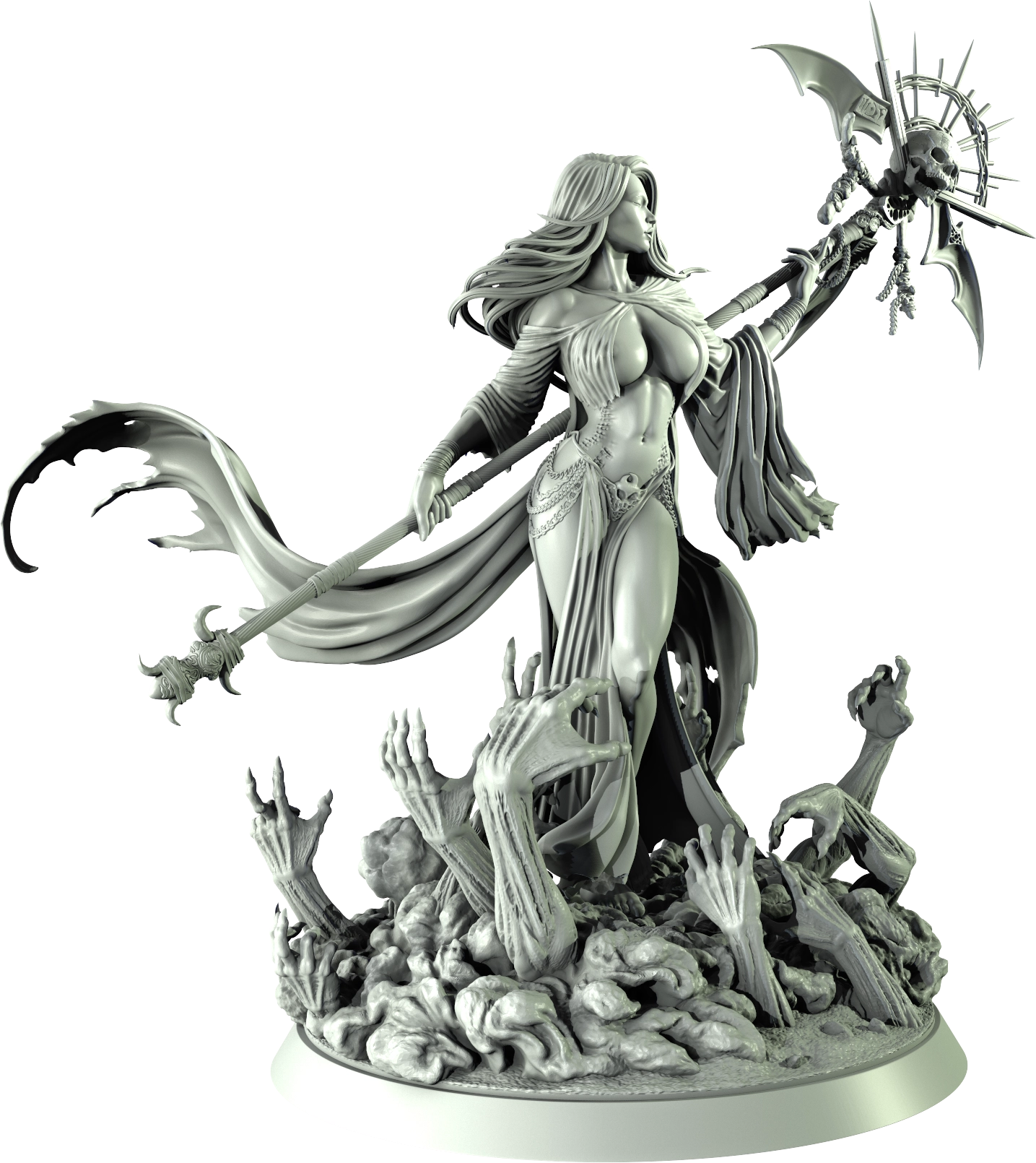 Level 50 Miniatures - Dark Charm I - Necromancer - 75/120mm Pin Up/Figure/Model/Diorama