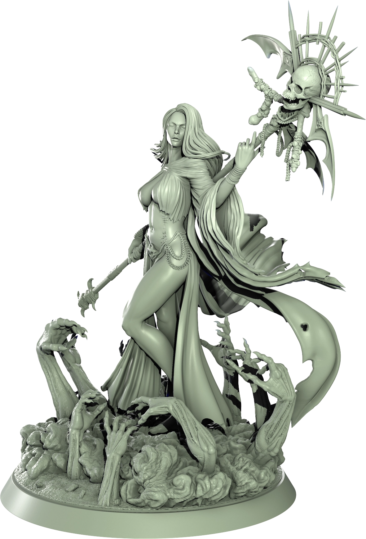 Level 50 Miniatures - Dark Charm I - Necromancer - 75/120mm Pin Up/Figure/Model/Diorama