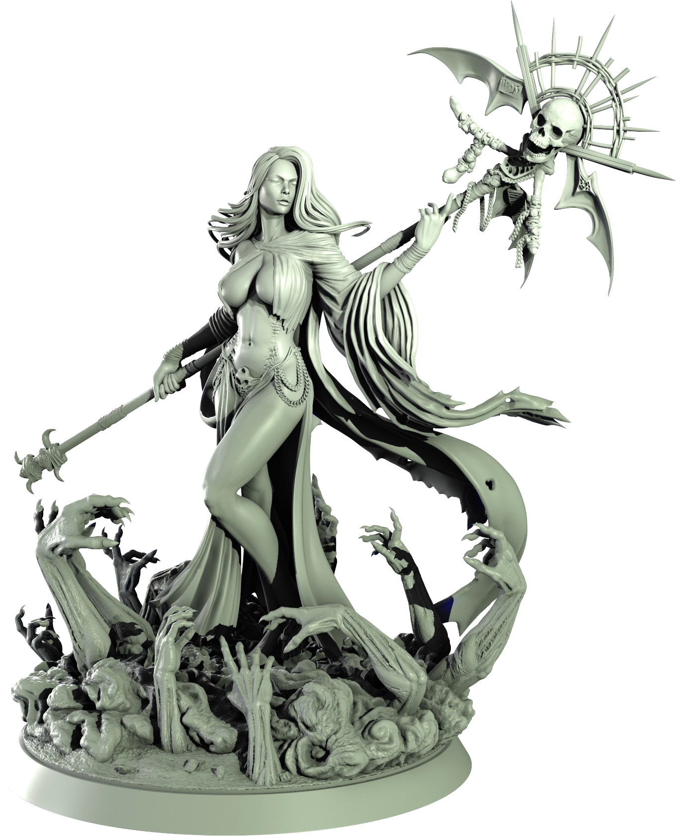 Level 50 Miniatures - Dark Charm I - Necromancer - 75/120mm Pin Up/Figure/Model/Diorama