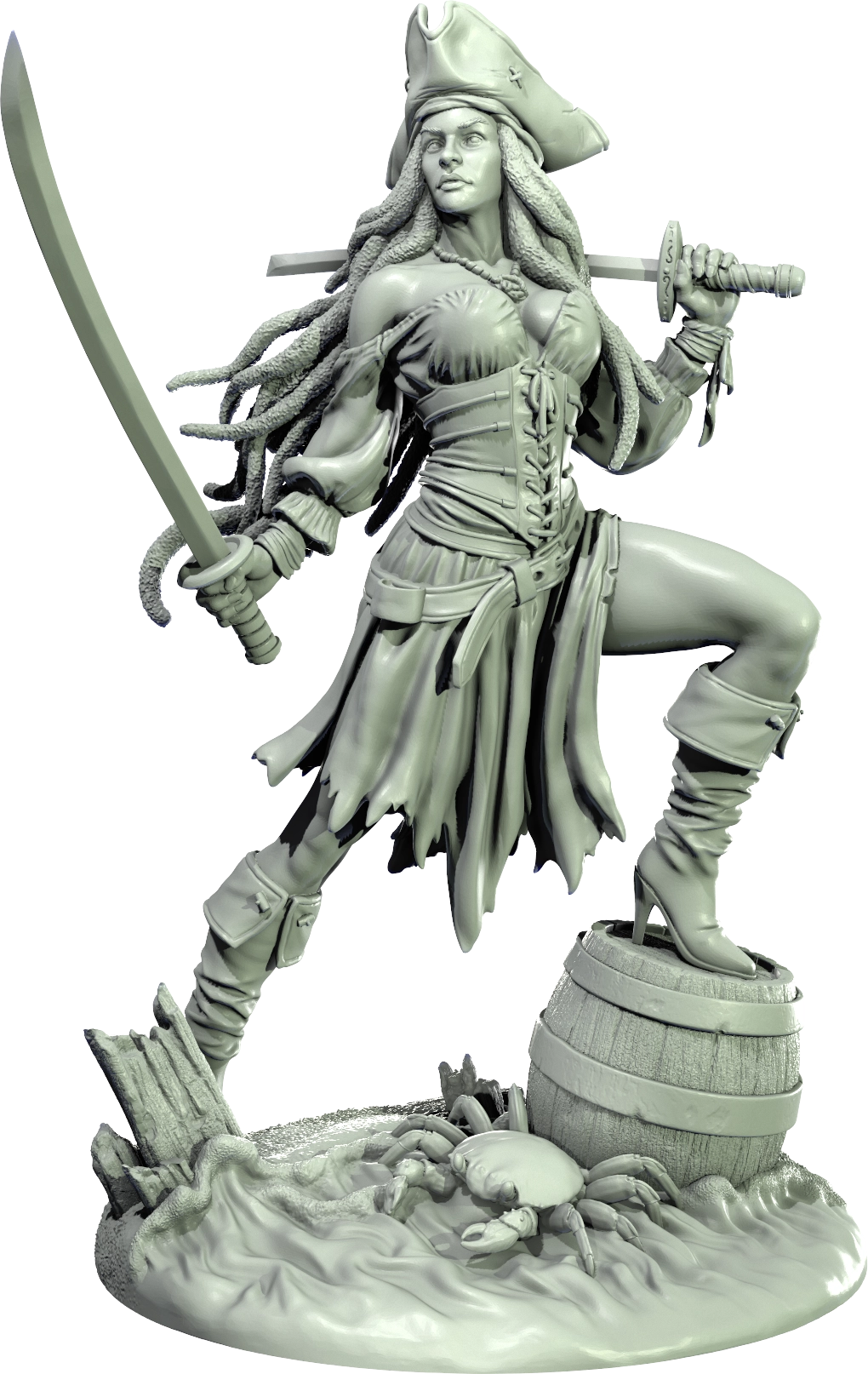 Level 50 Miniatures - Dark Charm II - Pirate - 75/120mm Pin Up/Figure/Model/Diorama