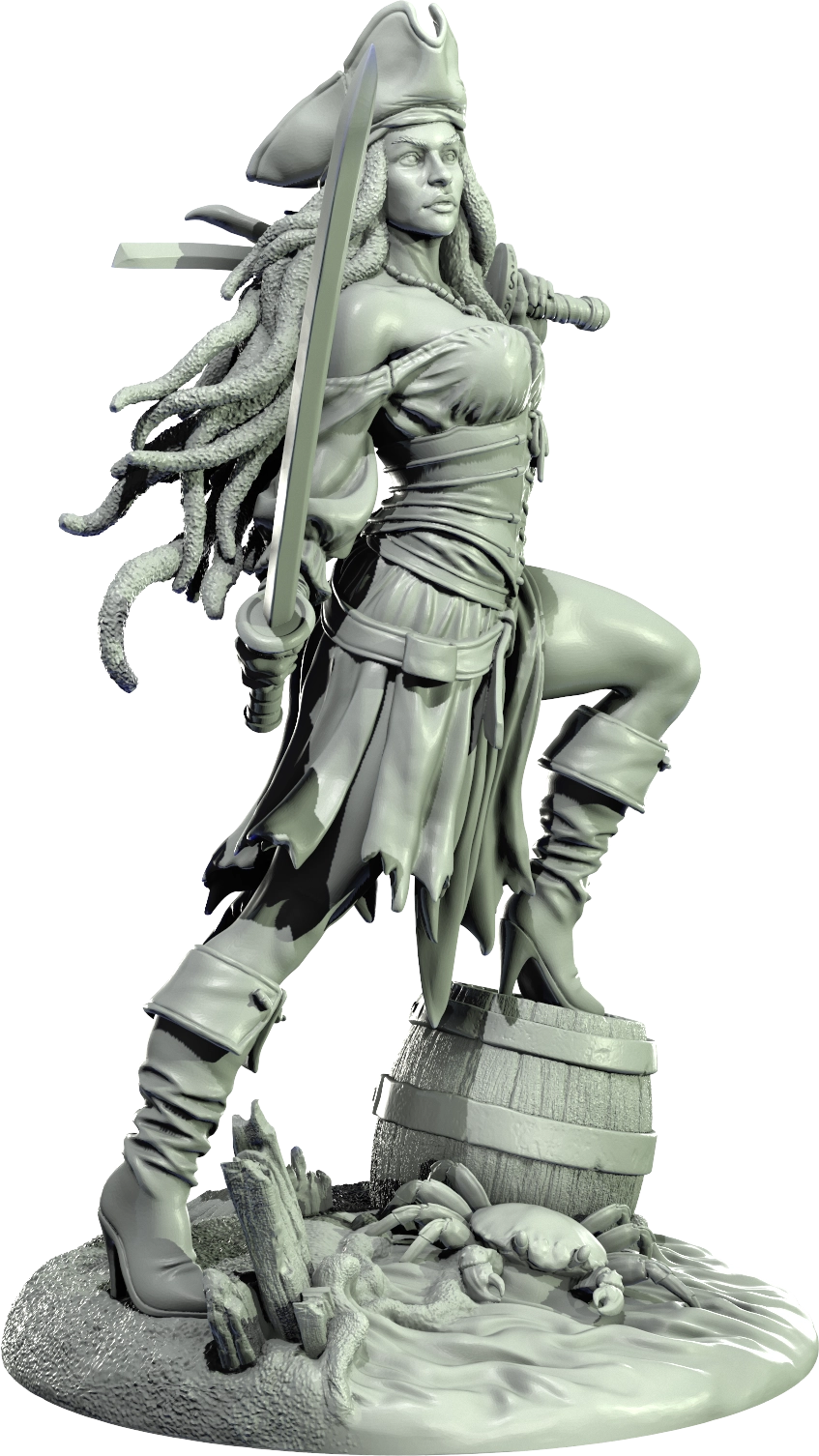 Level 50 Miniatures - Dark Charm II - Pirate - 75/120mm Pin Up/Figure/Model/Diorama