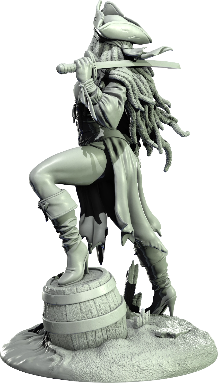 Level 50 Miniatures - Dark Charm II - Pirate - 75/120mm Pin Up/Figure/Model/Diorama