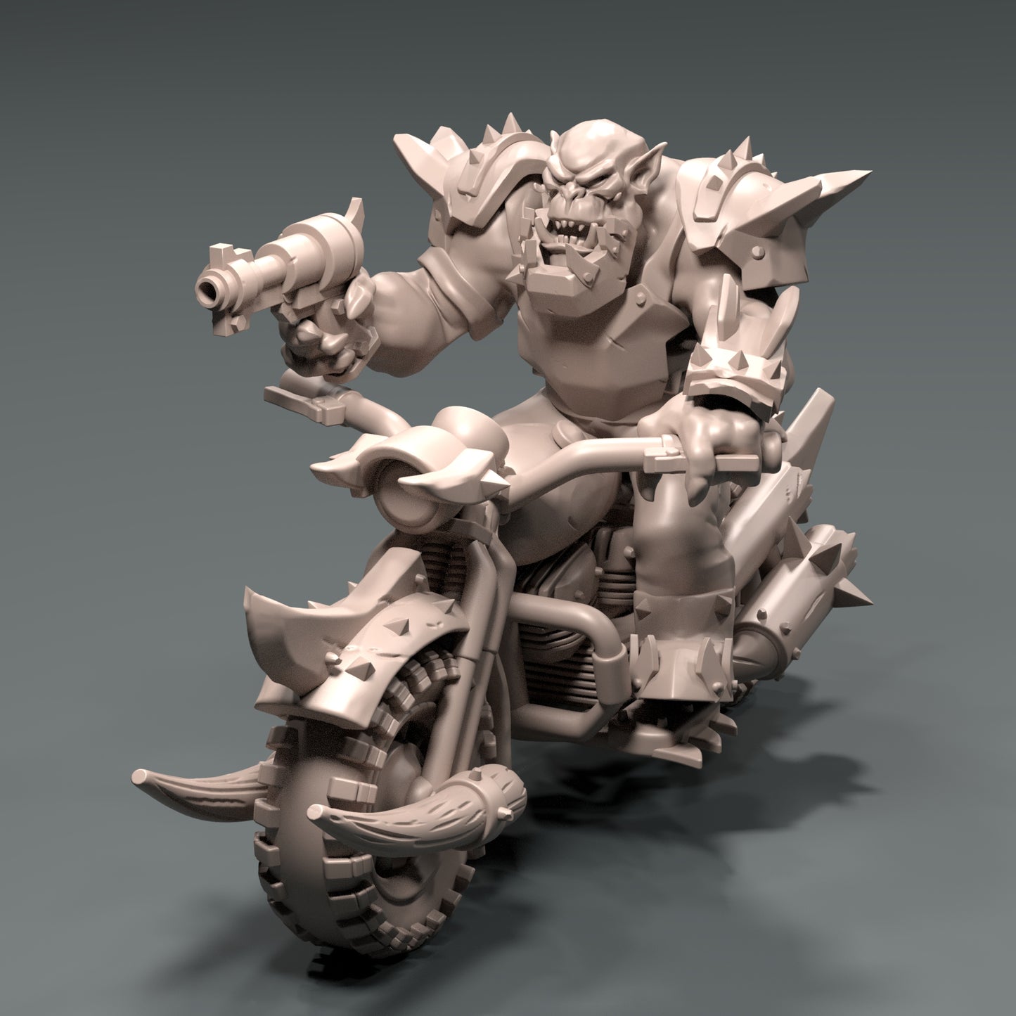 Dinoworld - Orks - Orc Rider - DnD/Pathfinder/TTRPG Figure Miniature