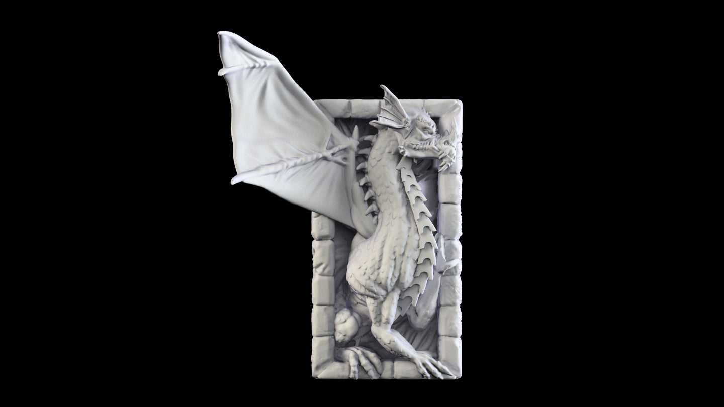 Crosslances - Book Nook/Shelf Insert - Blue Dragon
