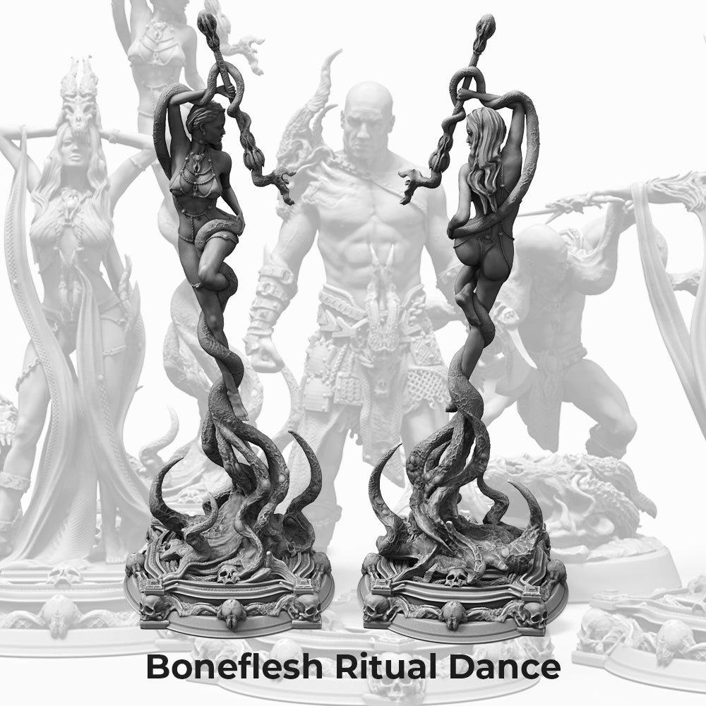 Printomancer - Boneflesh Ritual Dance - 32/75mm Pin Up/Figure/Model/Diorama