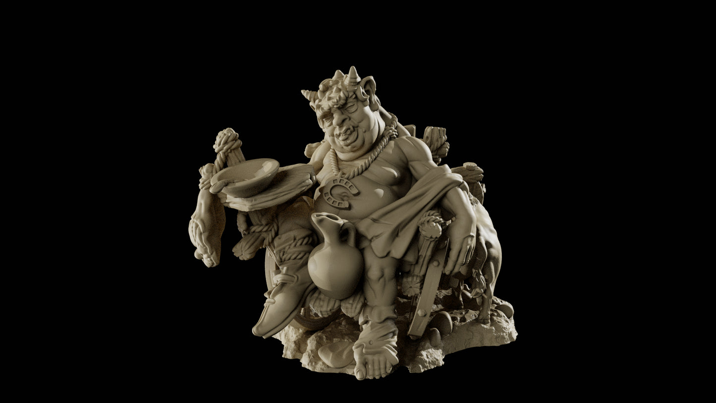 Bemazz Miniatures - Unstoppable Horde - Drunk Ogre - DnD/TTRPG Figure/Miniature