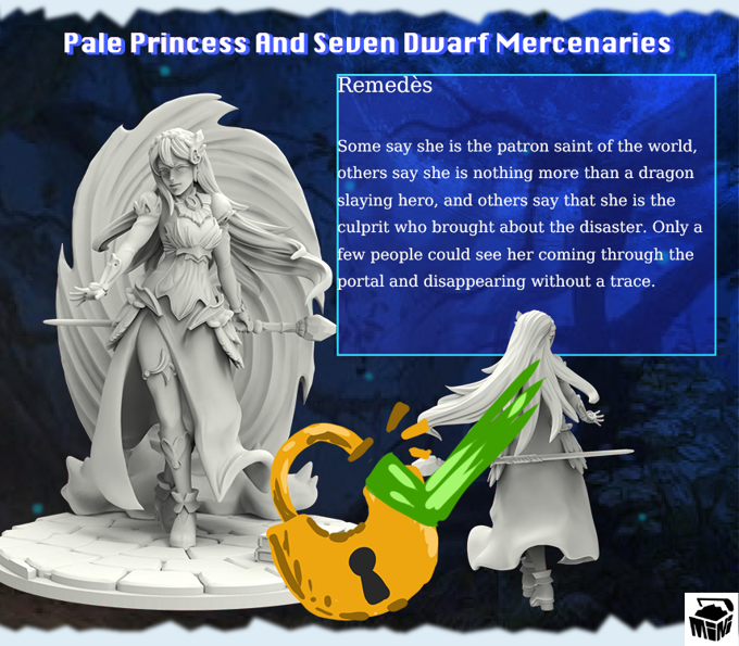 Minihoard - Princess & Dwarven Mercs - Remedes - DnD/TTRPG Figure/Miniature