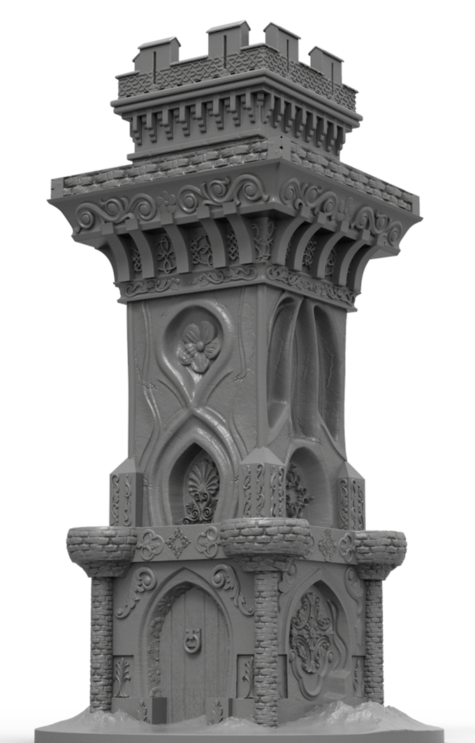 Slope3D - Desert Castle Dice Tower - DnD/TTRPG/Roleplaying/Wargames