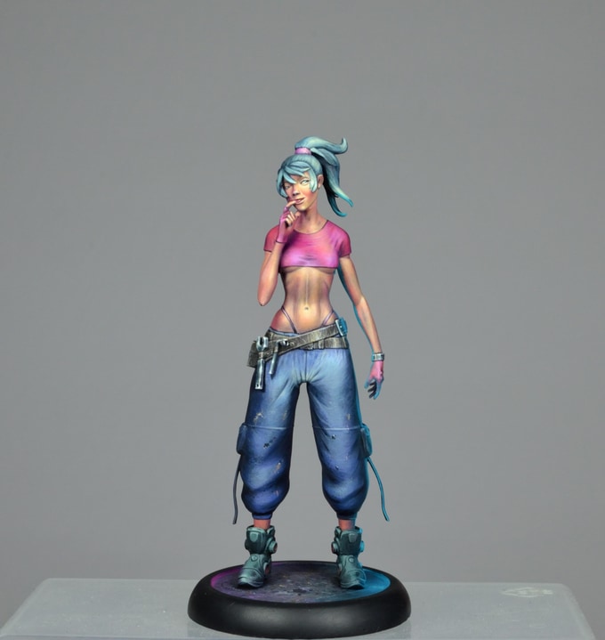 Mindcrafter Studio - Milo, Cyberpunk Mechanic - 75mm Pin Up/Figure/Model/Diorama