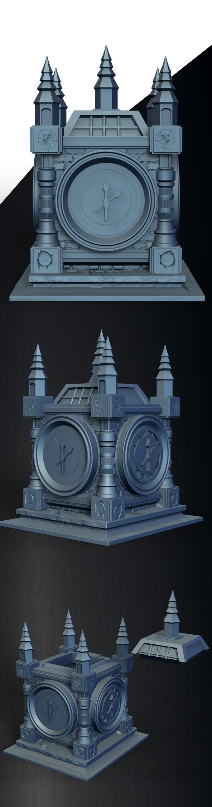 Slope3D - Clocktower Dice Box/Case #2 - DnD/TTRPG/Roleplaying/Wargames