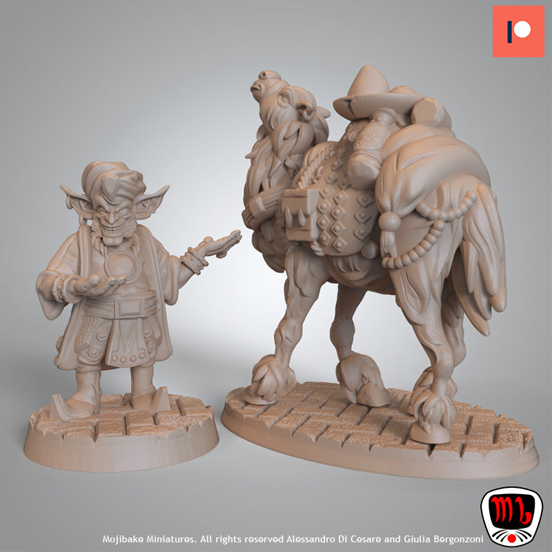Mojibake - Temple of the Broken Spires - Goblin Merchant - DnD/TTRPG Figure/Miniature - Helios3DPrinting