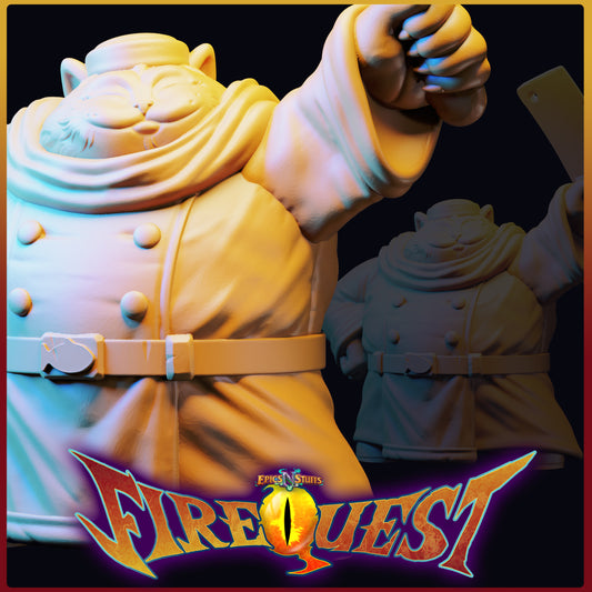 Lance Wilkinson - Fire Quest - Cat Chef - DnD/TTRPG Figure/Miniature