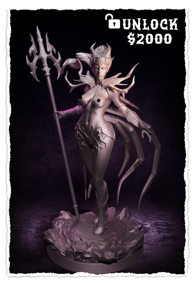 Jugglers Miniatures - Queen of Spiders #2 - 75mm Pin Up/Figure/Model/Diorama