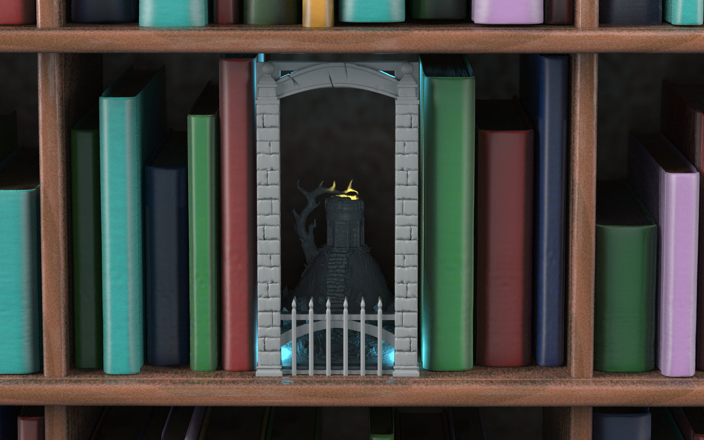 Crosslances - Book Nook/Shelf Insert - Cemetary