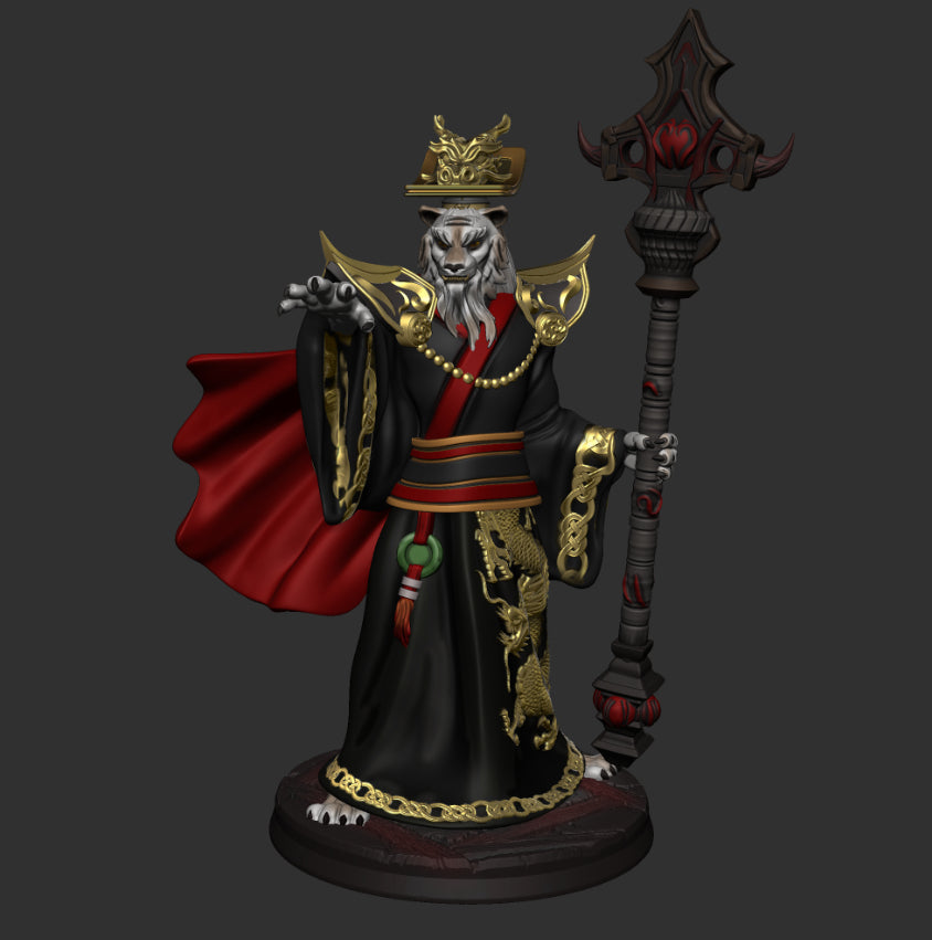 Mojibake - Battle for Xiuyu - Tabaxi Chancellor - DnD/TTRPG Figure/Miniature - Helios3DPrinting