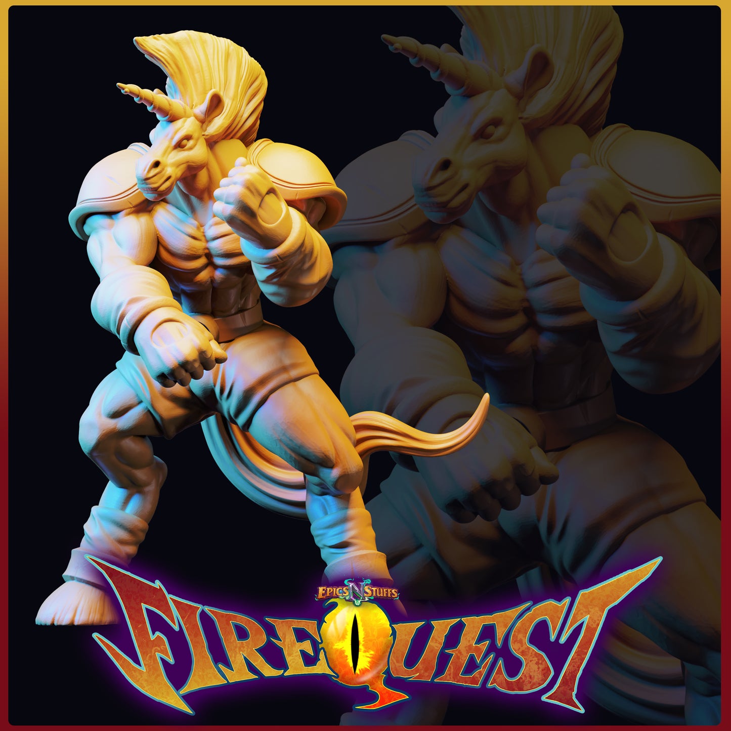 Lance Wilkinson - Fire Quest - Charge - 50/110mm DnD/TTRPG Figure/Miniature