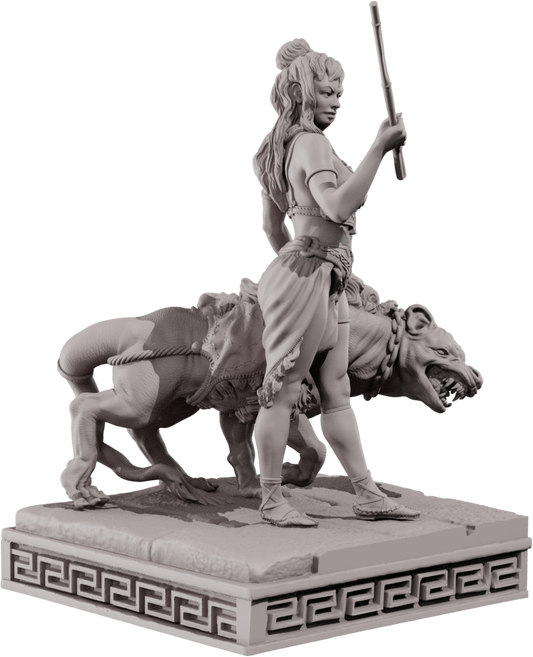 Devi Miniatures - Amazons - Vaelora & Hyena - 75mm Pin Up/Figure/Model/Diorama