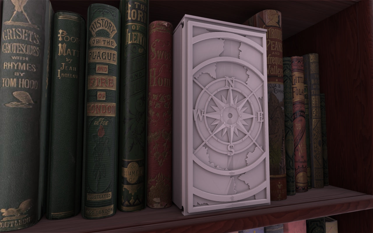 Crosslances - Book Nook/Shelf Insert - Compass Rose