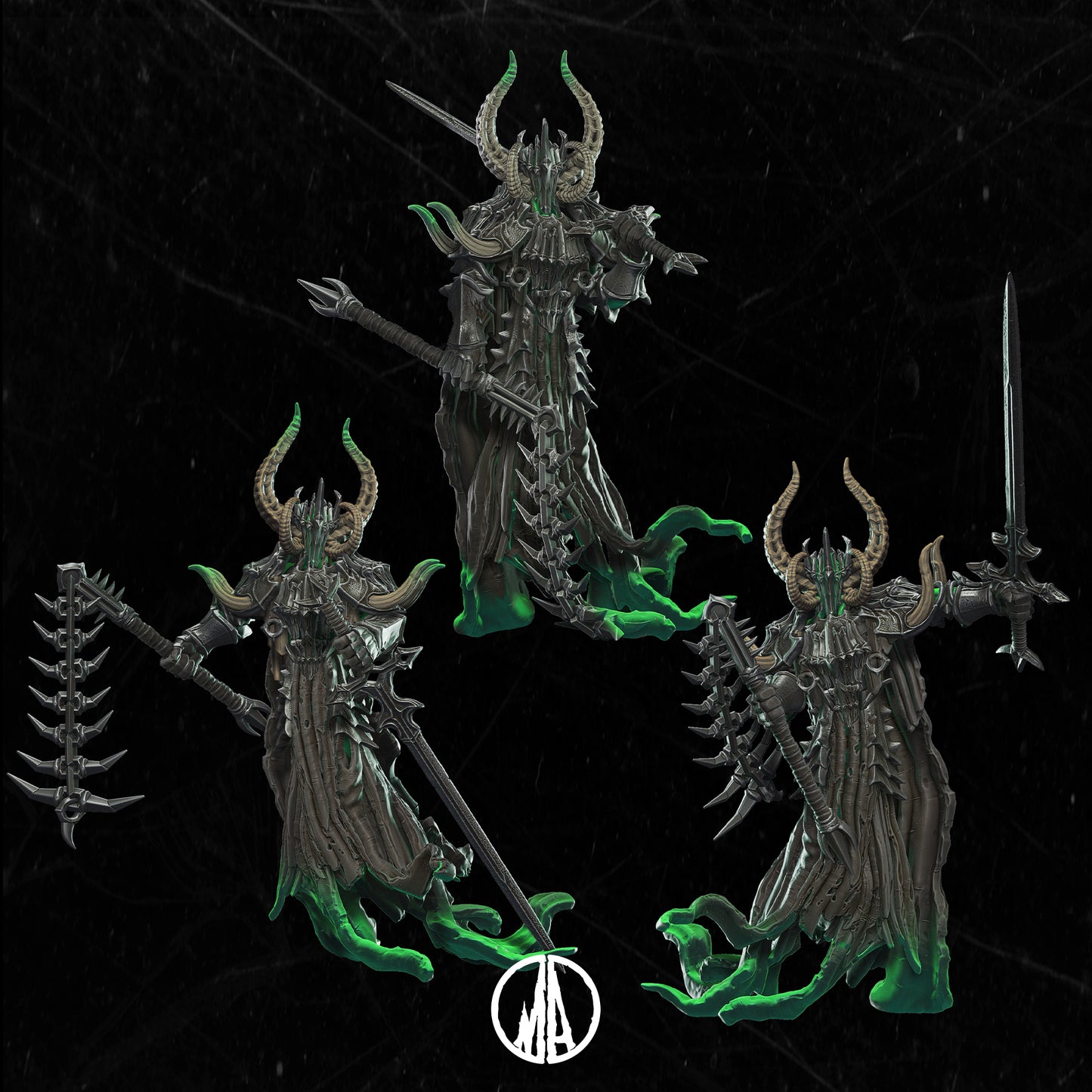 Monolith Arts - Lost Souls II - Corrupted Knight - DnD/TTRPG Figure/Miniature