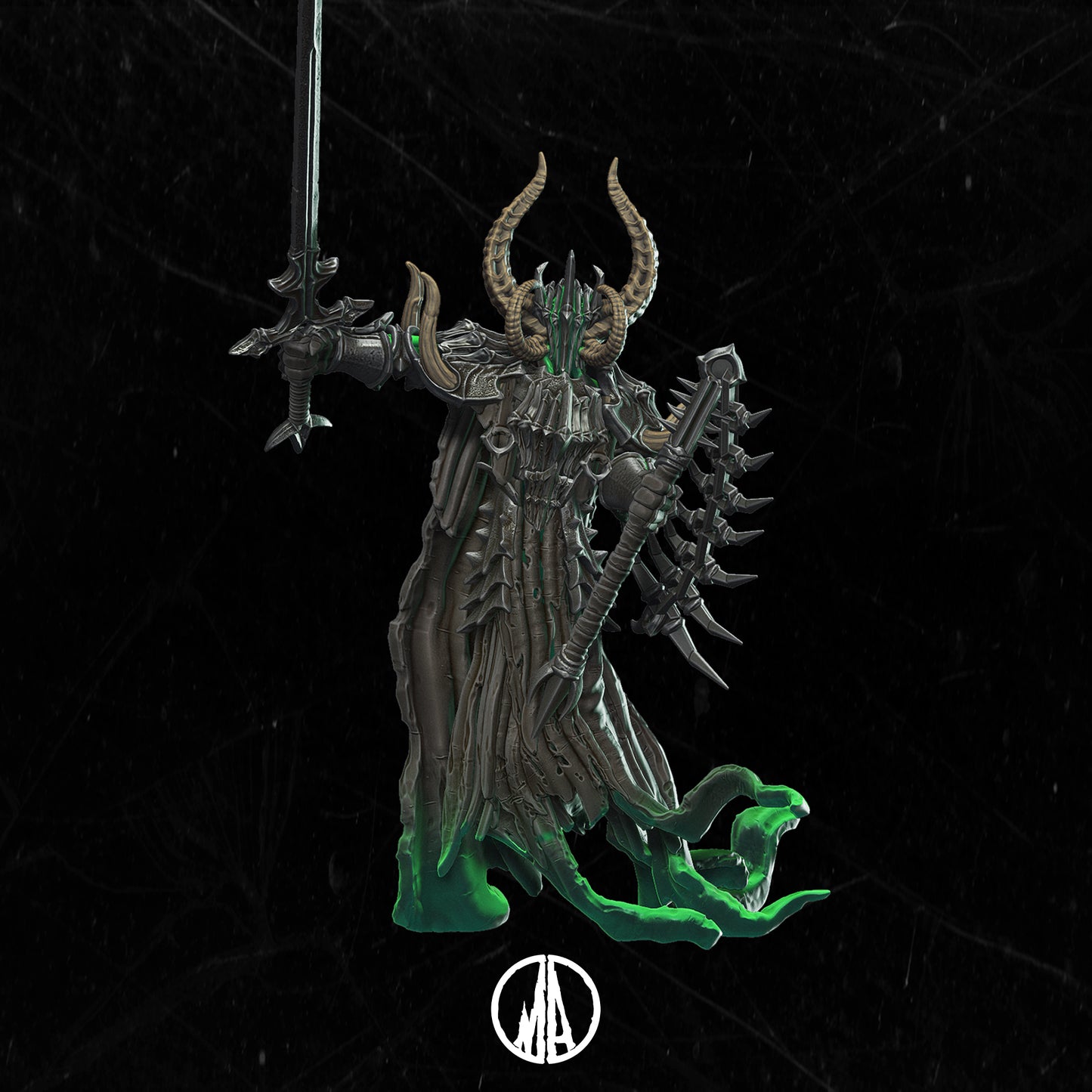 Monolith Arts - Lost Souls II - Corrupted Knight - DnD/TTRPG Figure/Miniature
