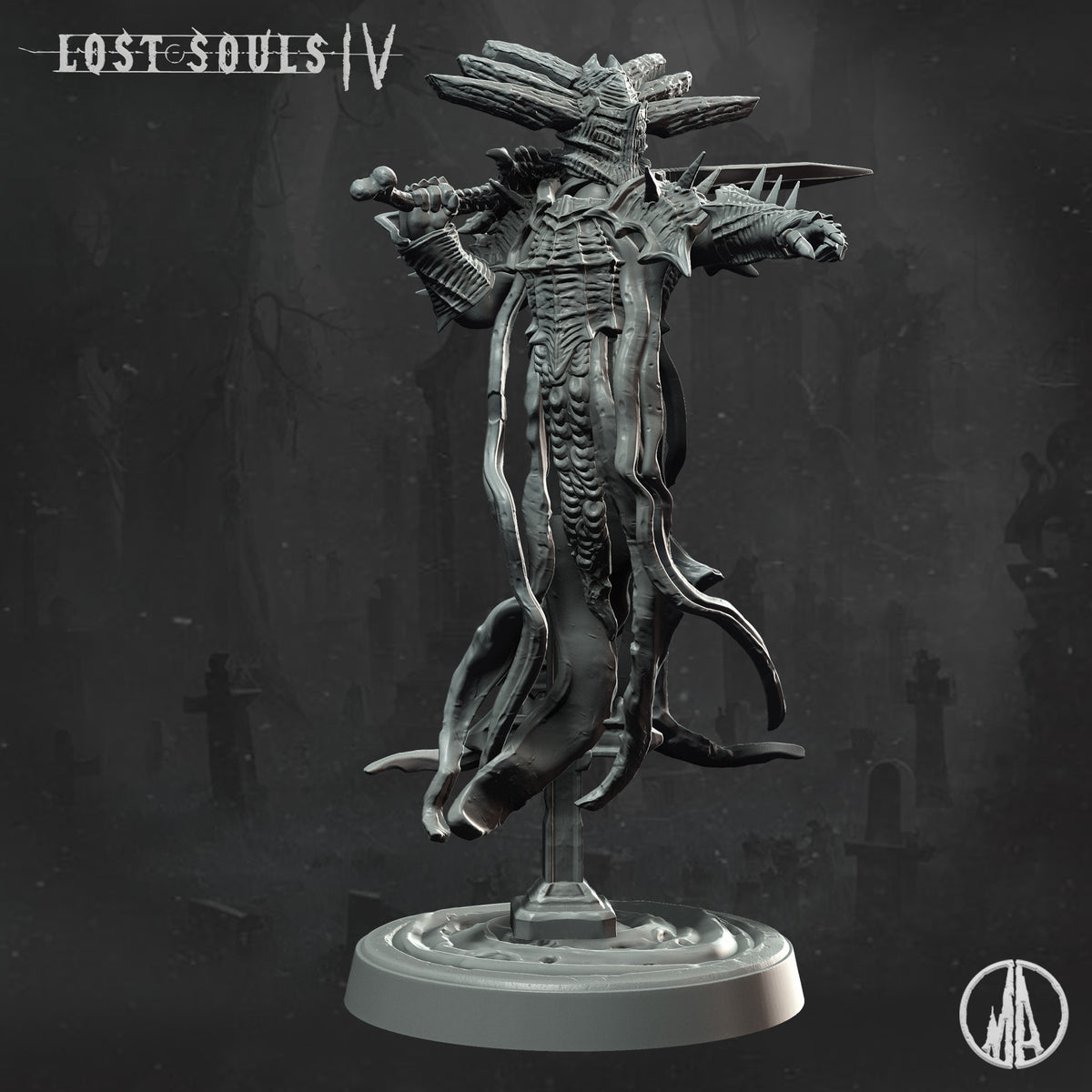 Monolith Arts - Lost Souls IV - Corrupted Knight #3 - DnD/TTRPG Figure/Miniature