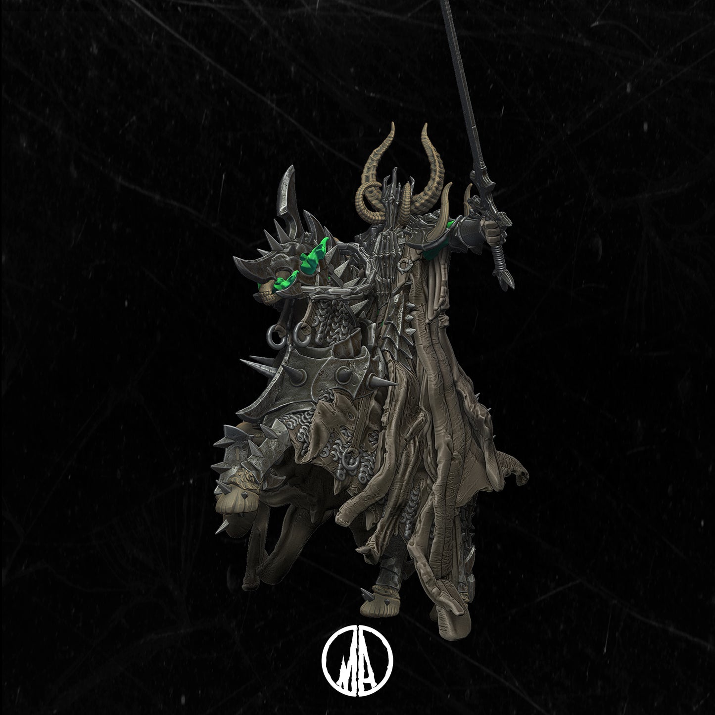 Monolith Arts - Lost Souls II - Corrupted Rider - DnD/TTRPG Figure/Miniature