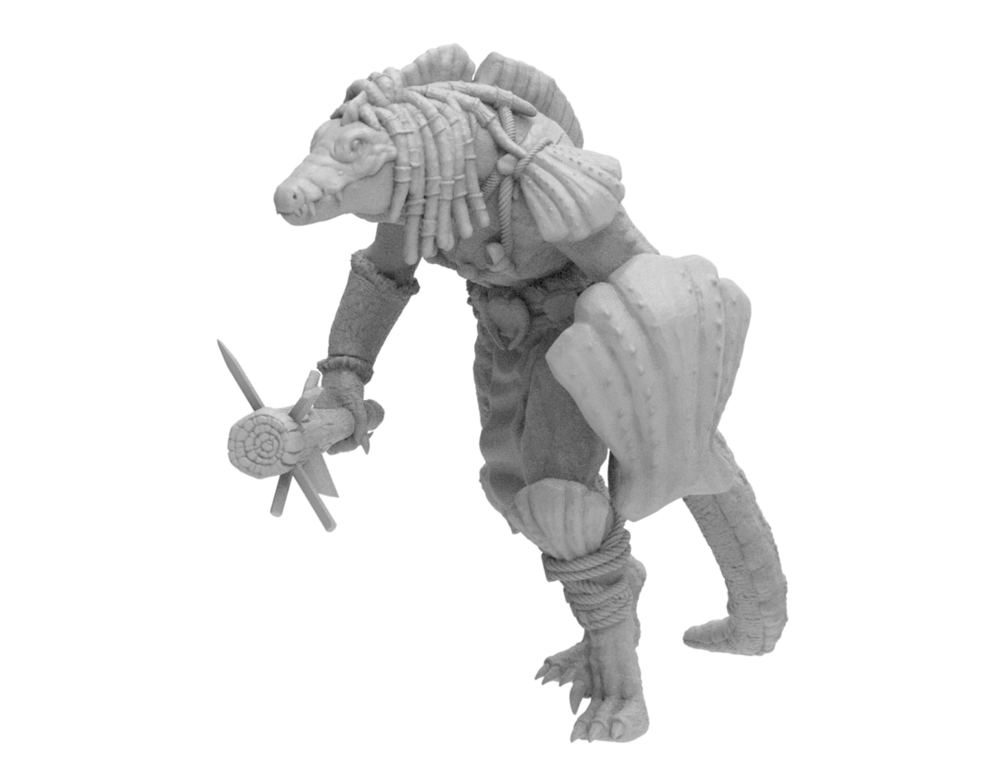 Skadi Studios - The Island - Lizardmen #2 - DnD/TTRPG Figure/Miniature