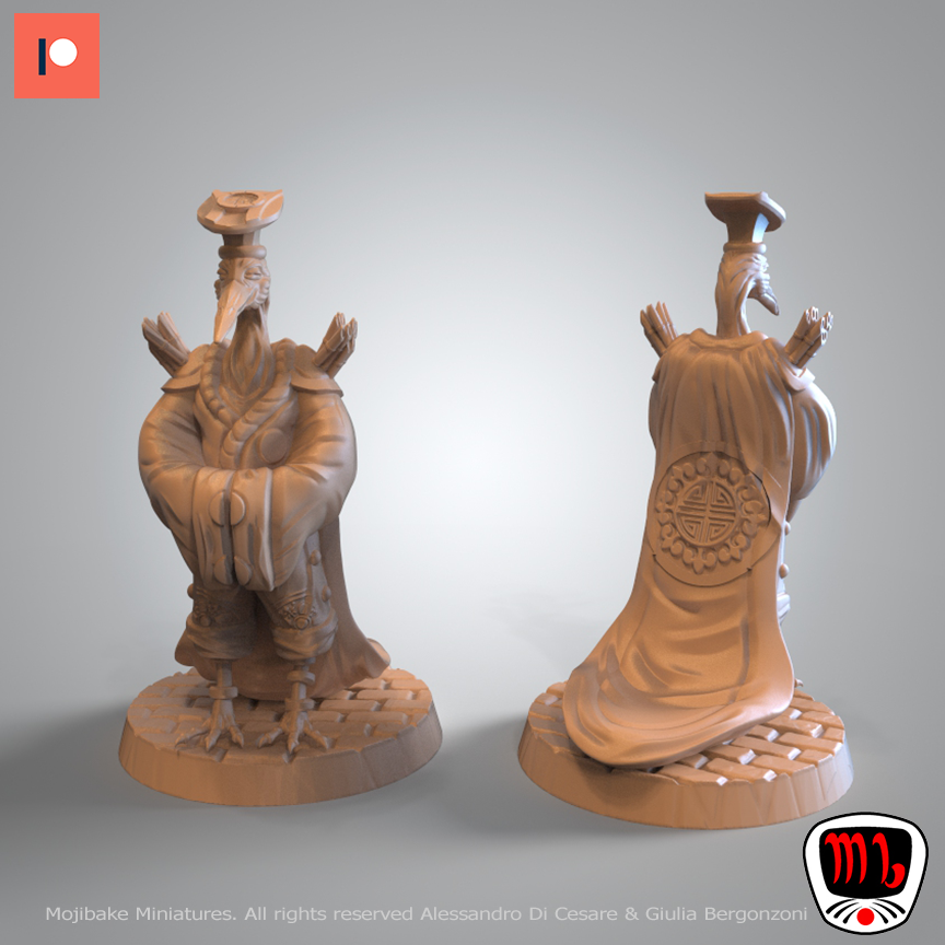 Mojibake - Kaiha Garden - Aarakocra Sage - DnD/TTRPG Figure/Miniature - Helios3DPrinting