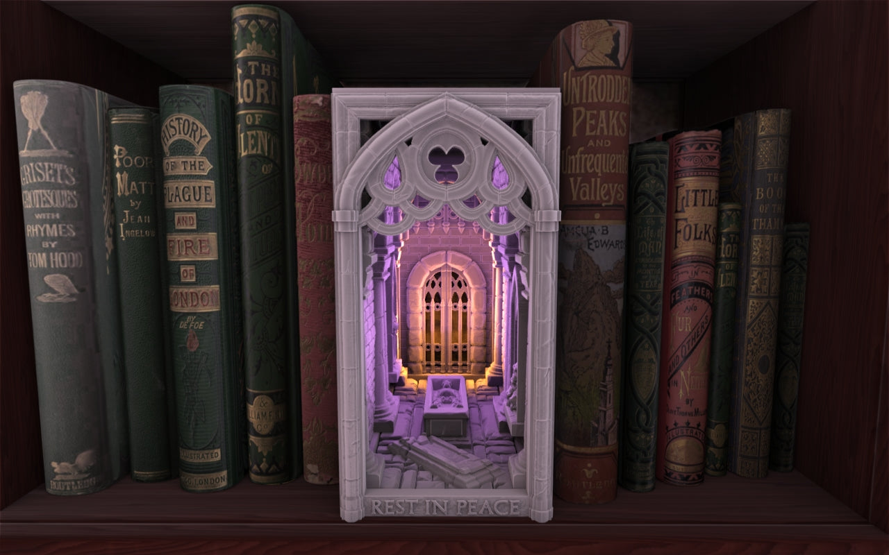 Crosslances - Book Nook/Shelf Insert - Crypt