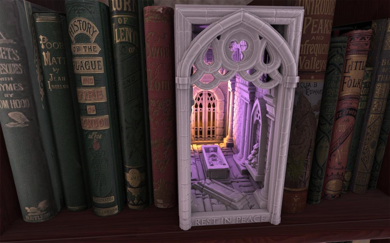 Crosslances - Book Nook/Shelf Insert - Crypt