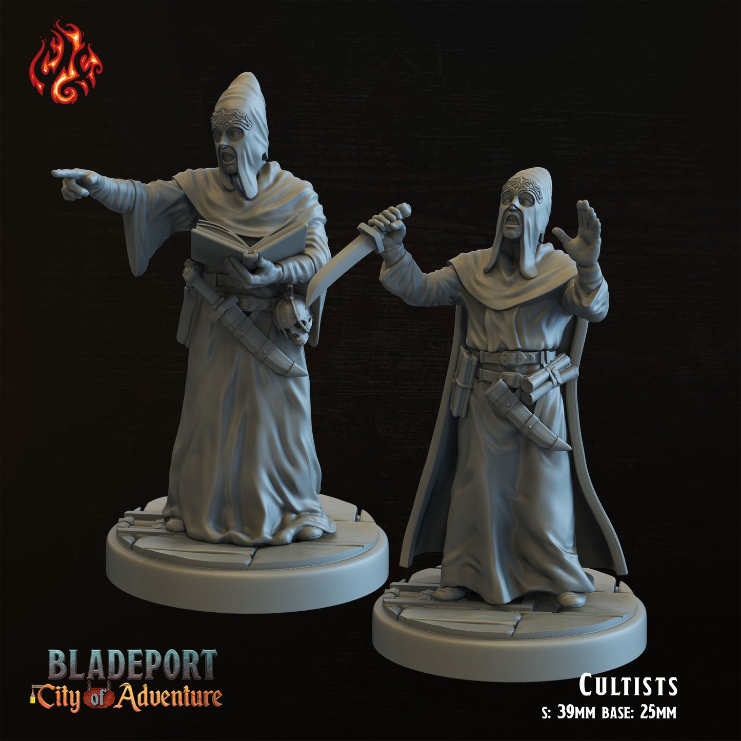 Crippled God Foundry - Bladeport - Cultist - DnD/TTRPG Figure/Miniature