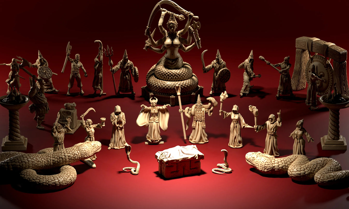 Medusa Miniatures - Cobra Cult Complete Set - DnD/TTRPG/Roleplaying/Wargames