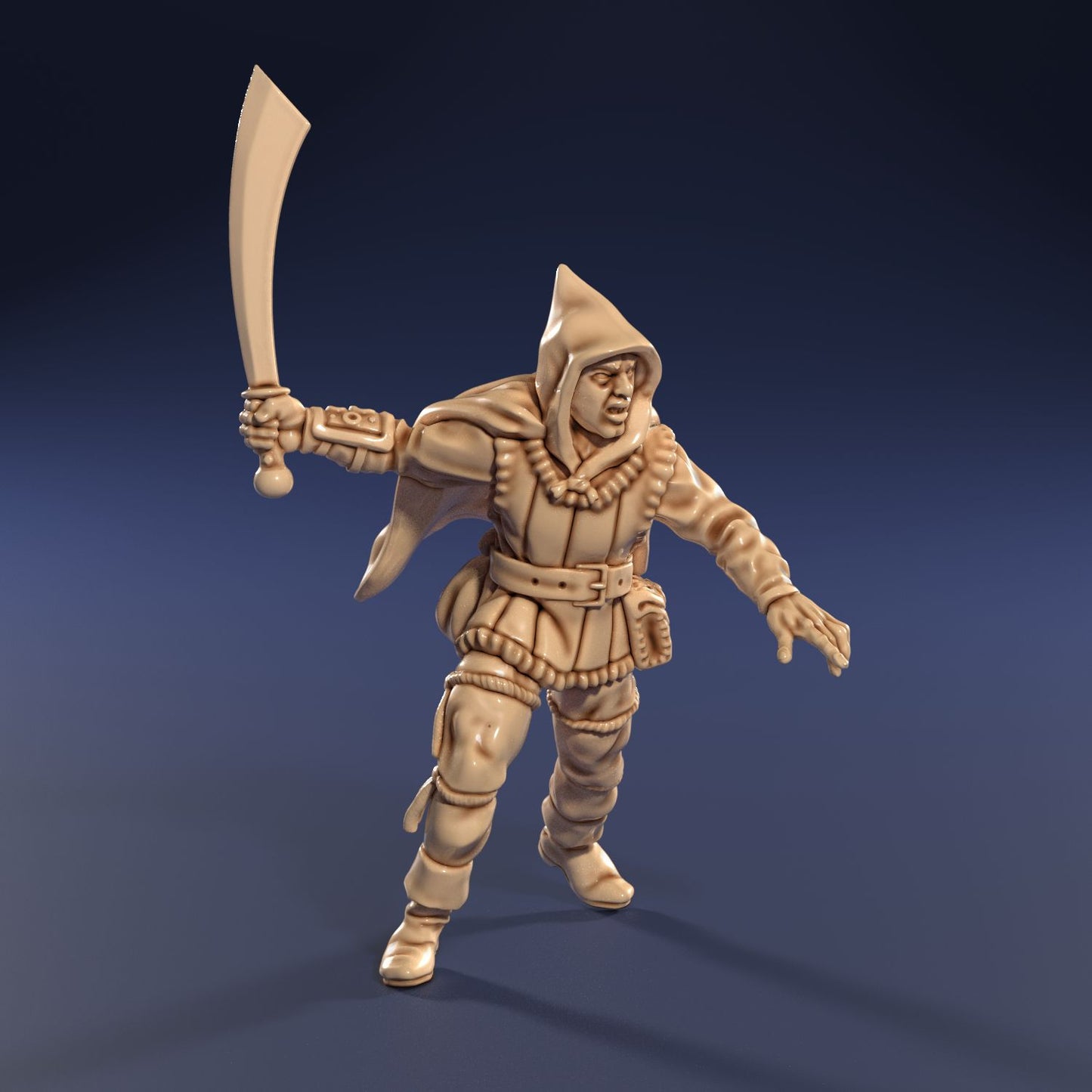 Medusa Miniatures - Cuthroat Alley - Thief w/Scimitar - DnD/TTRPG/Roleplaying/Wargames