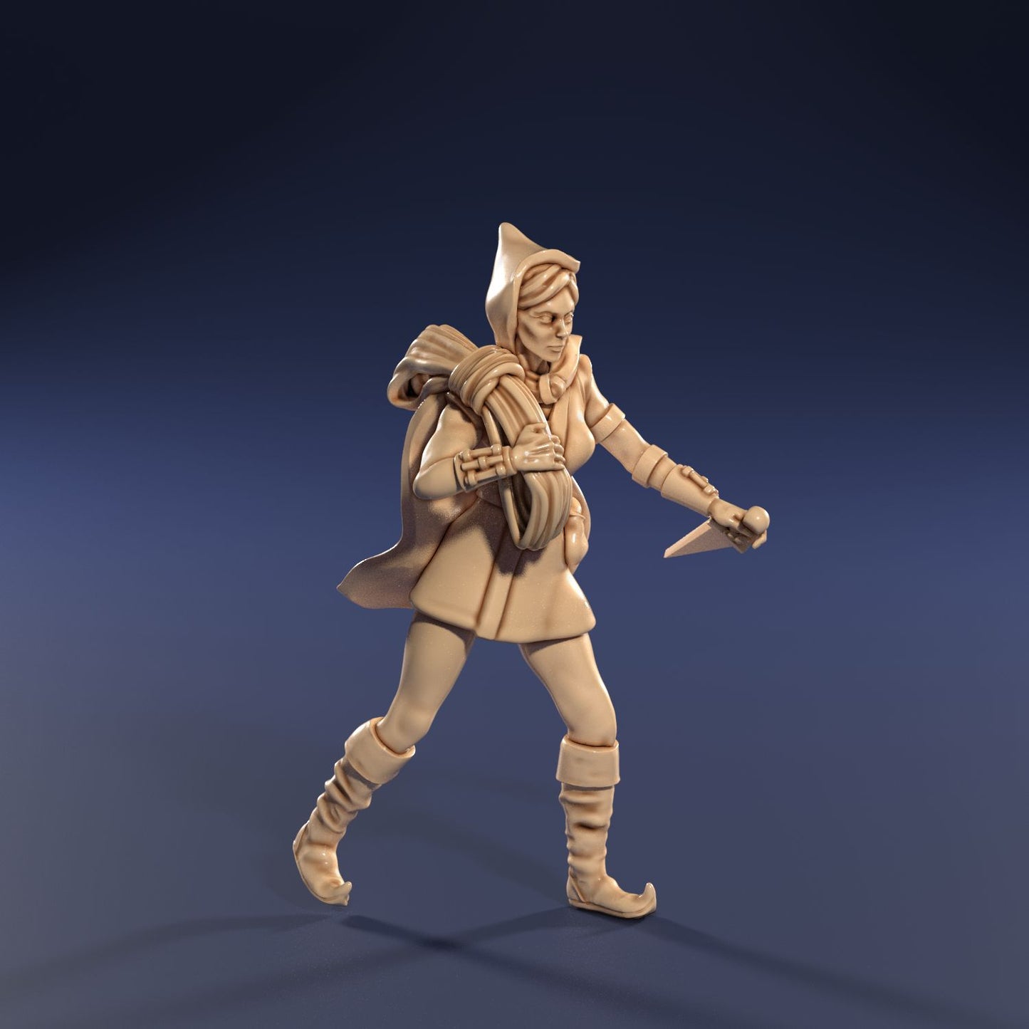 Medusa Miniatures - Cuthroat Alley - Thief w/Rope & Dagger - DnD/TTRPG/Roleplaying/Wargames