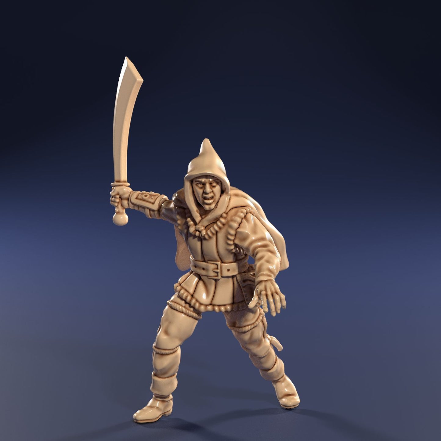 Medusa Miniatures - Cuthroat Alley - Thief w/Scimitar - DnD/TTRPG/Roleplaying/Wargames
