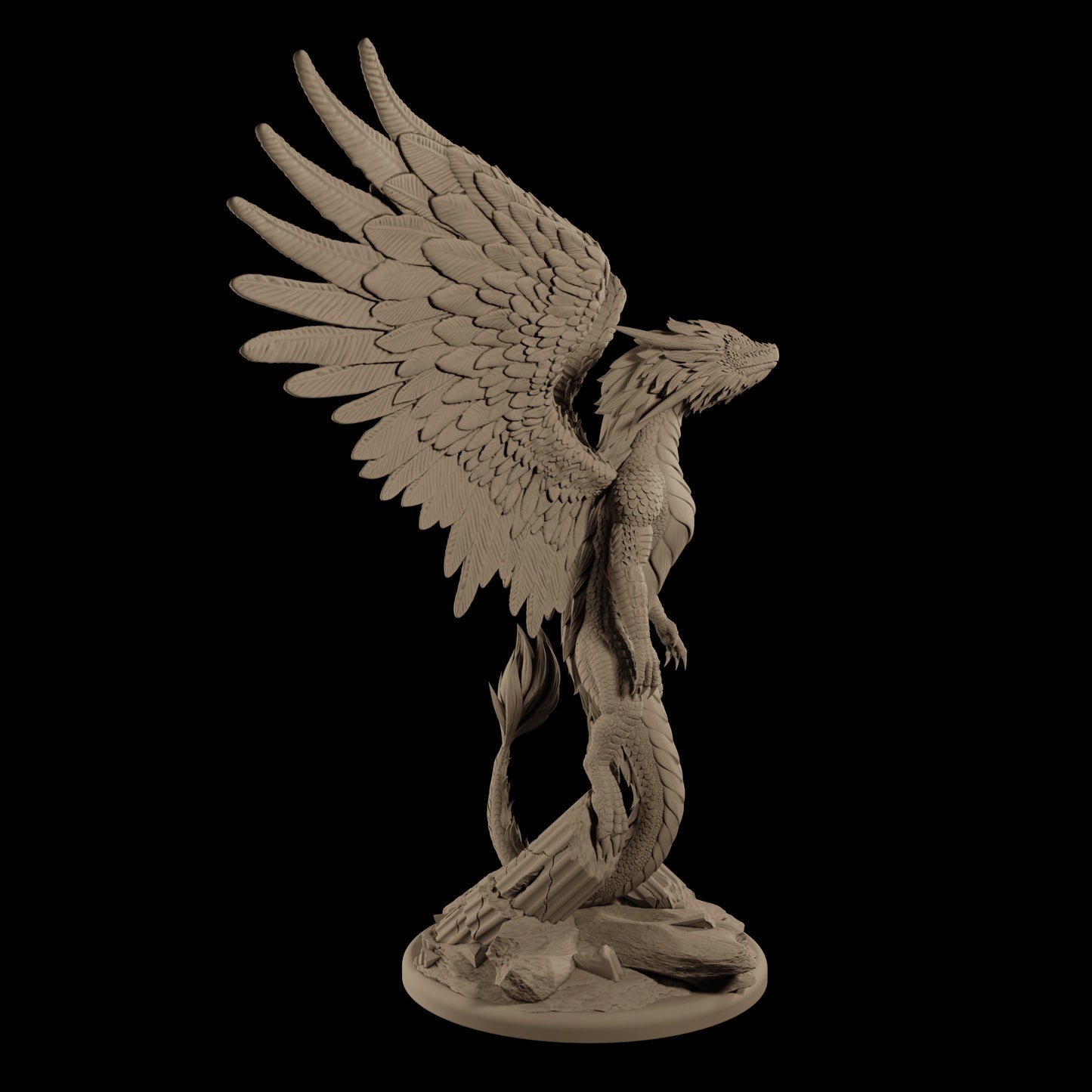 JS 3D Designs - Feathered Dragon - DnD/TTRPG Figure/Miniature