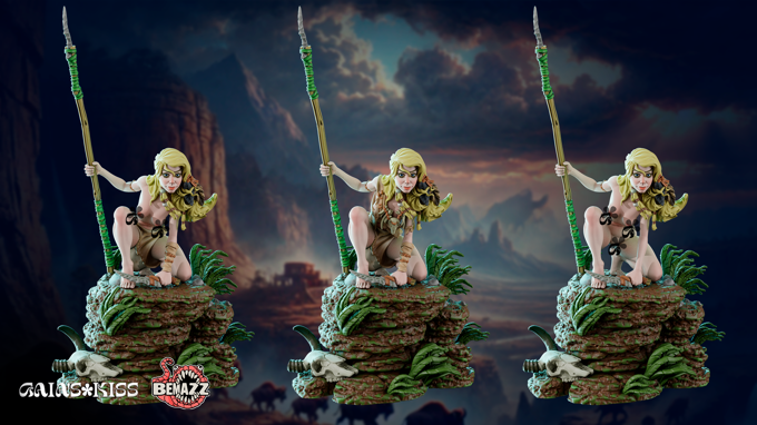 Gaia Miniatures - The Hunt - Kaela Bloodclaw - 75mm Pin Up/Figure/Model/Diorama