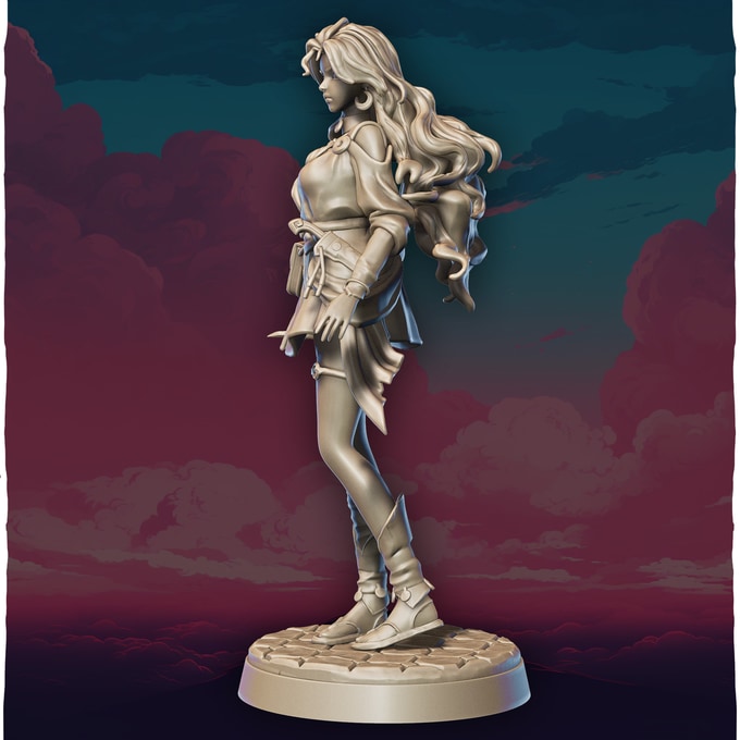 Lily's Minis - Charming Champions - Elara Arcaneheart - 75mm Pin Up/Figure/Model/Diorama