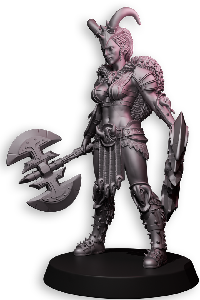 Lady Miniatures - Valka Skullcrusher #1 - 75mm Pin Up/Figure/Model/Diorama