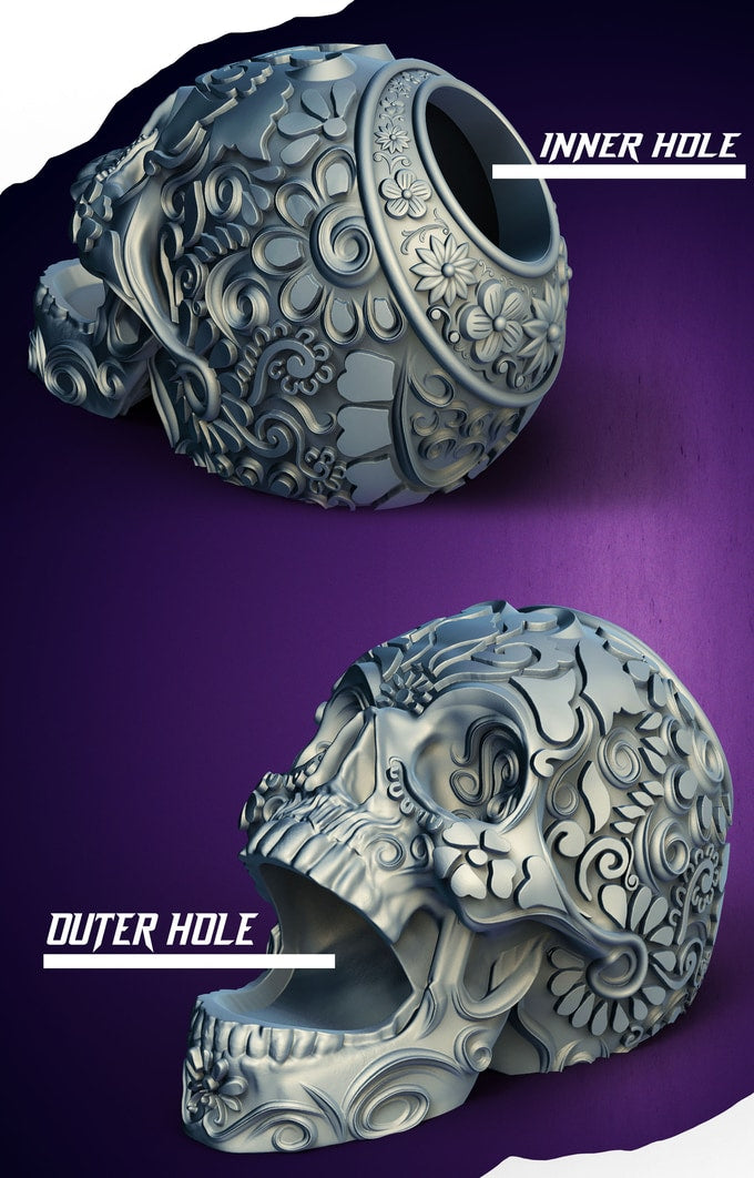 Slope3D - Mexican Calavera Dice Tower - DnD/TTRPG/Roleplaying/Wargames